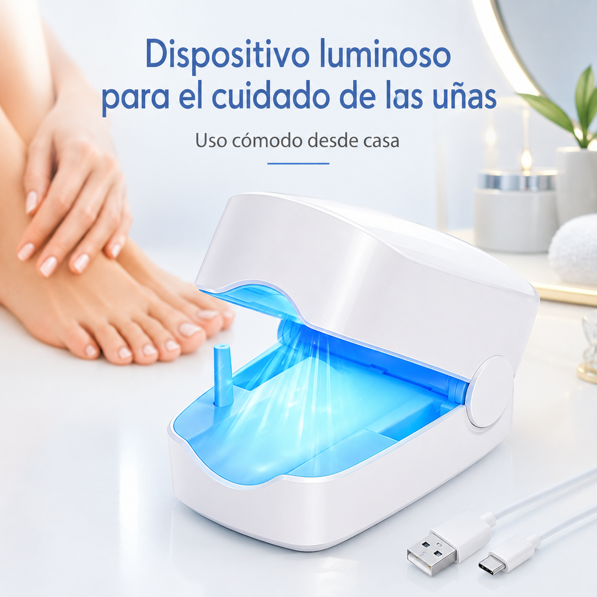 Dispositivo de luz para el cuidado de las uñas