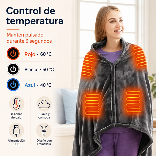 Manta eléctrica térmica con 3 temperaturas