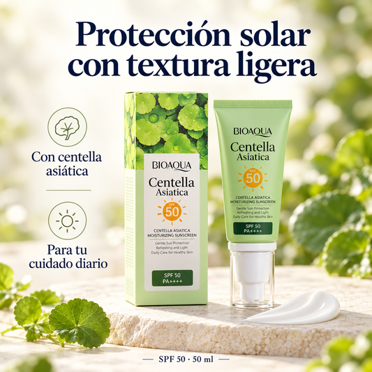 Protector Solar SPF50 con Centella Asiática BIOAQUA — 50 ml