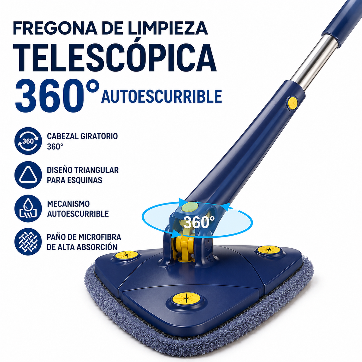 Mopa telescópica 360° autoescurrible