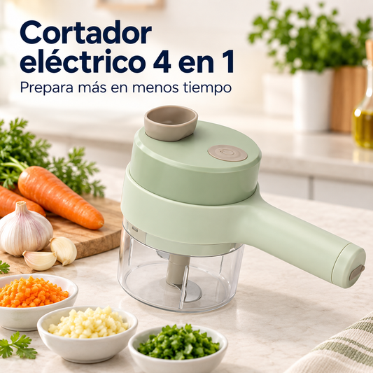 Cortador de Verduras Eléctrico 4 en 1