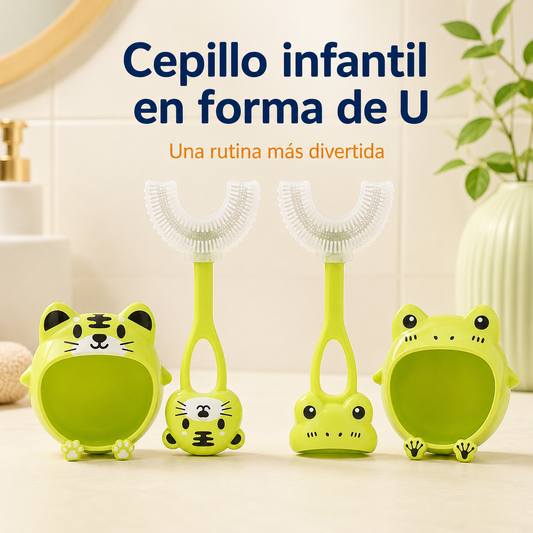 Cepillo dental infantil en U – limpieza 360°